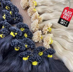 Venta al por mayor caliente Vietnamesse cabello humano queratina extensiones de cabello preadheridas doble dibujado U punta extensión de cabello - Product Image 2