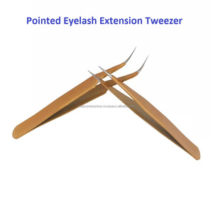 Pince à cils dorée de haute qualité, acier inoxydable de grade A+, pointe fine, outil d'extension de cils - Product Image 6