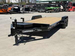 Nuevo Remolque de Plataforma Plana de Doble Eje para Transporte de Autos, Remolque Utilitario de Servicio Pesado con Piso de Madera, Capacidad de Carga de 1001-2000 kg para Transporte de Maquinaria - Product Image 2