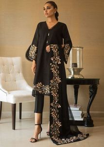 SUPERBE DESIGNER INDIEN & PAKISTANI BRODERIE SUR KURTA AVEC ROBE PANTALON POUR Party-wear-robe pour fête/mariage @ 2023 - Product Image 2