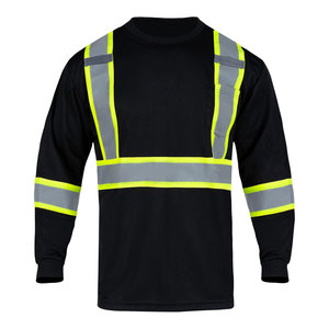 Work Shirts for Men - High Visibility Shirts for Men, Safety <b>Polo</b> Shirt with Reflective Stripes - Product Image 2