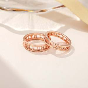 เจลิยา บี มาย เลิฟแหวนแฟชั่นผู้ชายชุบทองและโรสโกลด์แบบปรับแต่งได้ - Product Image 3