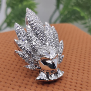 Chaîne de pendentif personnalisé personnalisé en argent 925 VVS Moissanite Hip Hop pendentif visage glacé pour hommes bijoux - Product Image 3