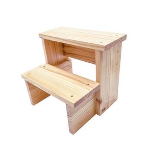 Two <b>Step</b> <b>Wooden</b> <b>Stool</b> with Strong Timber Construction Perfect for Reaching High Shelves Cabinets Pantry Areas and Counters - Product Image 5