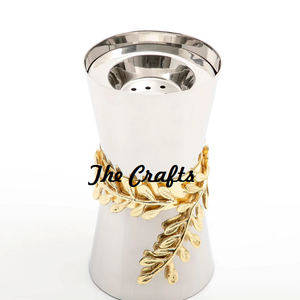 Stainless Steel <b>Silver</b> And Gold Color Incense <b>Burner</b> Handmade Round Shape Mabkhara Oil <b>Burner</b> For Home Decor - Product Image 2