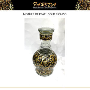 Chichas en acier inoxydable Picasso doré, nacre de qualité supérieure, design unique, qualité exceptionnelle, fournisseur en gros égyptien, fabrication sur mesure - Product Image 5