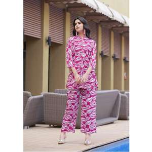 Nuevo Conjunto de Tela de Rayón Ligera, Top de Manga Larga y Pantalón, Ropa Formal Moderna y Lista para Usar, Envío Rápido - Product Image 1