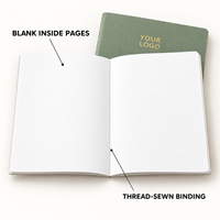 Carnet A5 personnalisé LABON à couverture souple cousue, pages vierges, logo estampé, coins arrondis, journal OEM, marque privée, usine