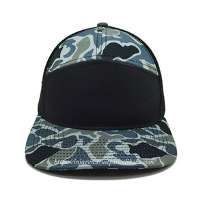 Casquette de camionneur en maille Camou à 7 panneaux avec logo personnalisé, Vêtements de rue de haute qualité pour l'extérieur, Fabriqué en usine au Vietnam - Product Image 1