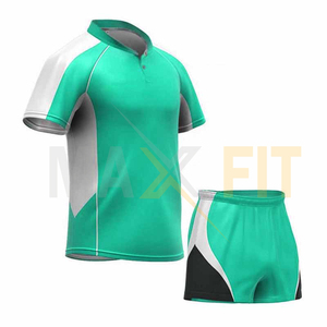 MAXFIT ENTERPRISES ชุดกีฬารักบี้แบบสั่งตัดได้ ไซส์พลัส ระบายอากาศได้ดี ผลิตจากโพลีเอสเตอร์ 100% ชุดฟุตบอล ดีไซน์สวย ราคาดี - Product Image 1