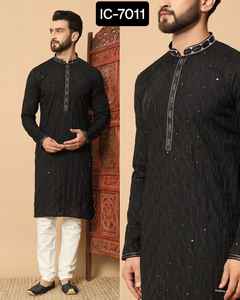 Nouveaux vêtements ethniques indiens FancyMens Wear Collection de vêtements ethniques de qualité supérieure pour toutes les occasions Kurta avec ensemble de pyjama en coton Raymond - Product Image 1