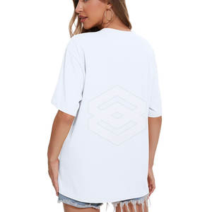 T-shirt oversize pour femme, coupe ample, été, écologique, 100% coton, haute qualité, personnalisable, manches courtes - Product Image 6