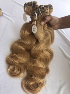 Cambodian Cuticle Aligned Remy Virgin 20" <b>Body</b> <b>Wave</b> Bundle Single Donner #10 Colour Indian Hair Christmas Wholesale Vendor - Product Image 5