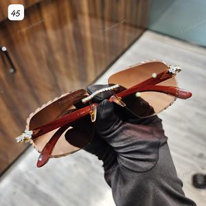 High Quality Frameless <b>Glasses</b> 2025 Fashion <b>Stainless</b> Steel Moissanite Diamond Trendy Sunglasses for Man Women Luxury <b>Glasses</b> - Product Image 1