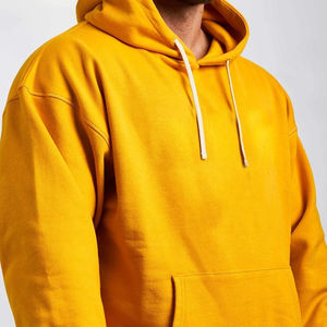 Luxe Hip Hop Plain Hoodies Hommes Blanc Diverses Couleurs 100% Coton À Capuche Streetwear Surdimensionné Coton Lourd Hoodies - Product Image 2