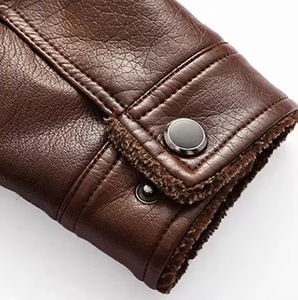 Servicio OEM, Chaqueta de Cuero para Hombre 2026, con Cuello Alto y Logotipo Frontal, Chaquetas de Cuero Personalizadas de Alta Calidad para Hombre - Product Image 5