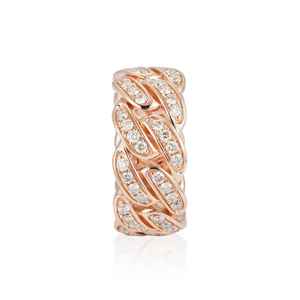 2.50 Carat Round Cut Moissanite Engagement <b>Ring</b> with Cuban Links Stainless Steel Inlay Opening <b>Ring</b> for <b>Cats</b> - Product Image 3