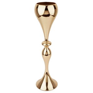 Florero de hierro costero alto de plata moderno elegante, jarrón de suelo de aluminio hecho a mano para el hogar, sala de estar, boda o decoración de Hotel - Product Image 2