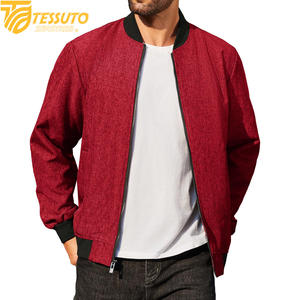 Blouson aviateur zippé léger et extensible de coupe décontractée pour homme - Product Image 2