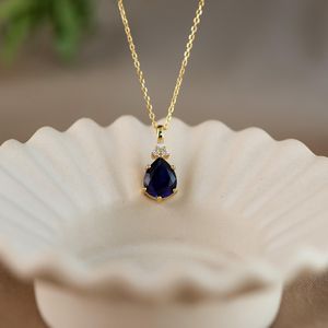 Blue Sapphire <b>Hoop</b> Earrings for Women 925 Sterling <b>Silver</b> 14k Gold Plated Vermeil Vintage Birthstone Jewelry Gift for Her - Product Image 4