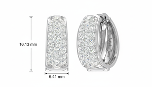 Pendientes Huggies de Oro de 14K y Diamante Natural Glam Curve de 1.01 Quilates - Product Image 2