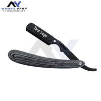 Rasoirs de barbier Manche en bois Acier inoxydable Noir et argent Rasoirs à gorge Salon Ménage Fabricant de marque OEM Shavette
