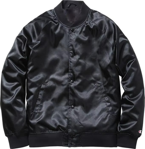 Diseño personalizado nombre del equipo número invierno fino soporte cuello bombardero chaqueta Collage lote bordado satén béisbol Chicago - Product Image 1