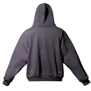 Men's High Quality Cotton French Terry Oversize Hoodie <b>Thick</b> <b>Fleece</b> Drop Shoulder Plain Dyed Customizable Design for Winter Use - Product Image 4