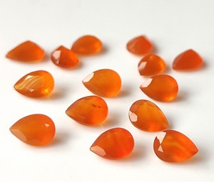 ลูกแพร์3x5mm-7x10mm คาร์เนเลียนธรรมชาติตัดเหลี่ยมเพชรพลอยหลวมทำด้วยมือคุณภาพสูงสำหรับการทำเครื่องประดับ - Product Image 1
