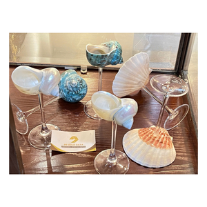 Verrerie de coquillage durable de qualité supérieure: exportateur de tasse de conque de coquille naturelle fait à la main pour les restaurants et la vente en gros. - Product Image 6