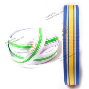 Custom Memorial Commemorative Medal <b>Ribbon</b> Thread Recycled Grosgrain Medals by SUPER BADGES COMPANY - Product Image 2