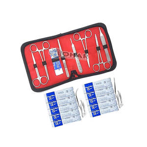 Lot de 20 pièces en acier inoxydable de qualité supérieure pour la biologie, la biologie vétérinaire et la biologie marine avec CASE et les équipements gratuits de lames de scalpel - Product Image 2