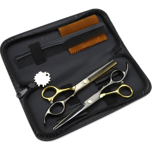 OEM léger noir-bleu 6.0 pouces ciseaux de coiffure kit de coupe de cheveux de barbier - Product Image 3