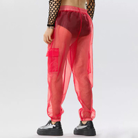 Leggings mi-taille en maille transparente à compression solide de haute qualité pour hommes, élastiques, imperméables, séchage rapide, 100 % polyester