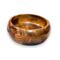 Plat à gratin en bois au design moderne, diamètre 20 cm, compatible lave-vaisselle, extérieur poli, vaisselle de service pour restaurant, élégant