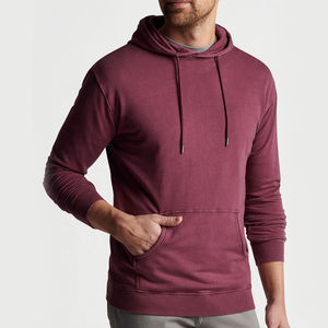 Sweat à capuche personnalisé pour hommes, vêtements de rue, automne/hiver, 100% coton, poids lourd, Boxy, pull français surdimensionné, teint uni - Product Image 6