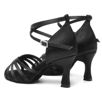 Zapatos de Baile Latino y Salsa para Mujer, de Primera Calidad, Tacón Medio, Tela de Satén Suave y Flexible, Cuero Genuino, Personalizados