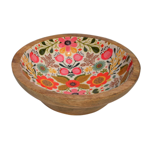 Factory Direct Wooden <b>Bowl</b> Printed Inside Decal Enamel <b>Wood</b> Fruit <b>Salad</b> <b>Bowl</b> Handmade Natural <b>Wood</b> <b>Salad</b> <b>Bowl</b> Eco Friendly - Product Image 5