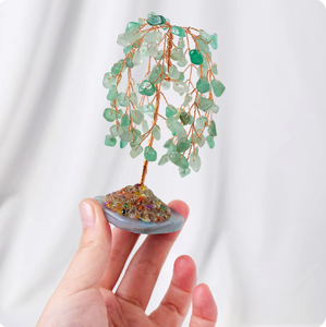 Base de placa de ágata de cristal de Sauce de cuarzo rosa amatista de cristal Natural alambre de cobre tejido a mano suministros para el hogar - Product Image 2