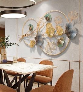 Nouvelles fleurs peinture grande taille murale Art Design ensembles de fleurs meubles en métal minimaliste tenture murale Art pour salon - Product Image 6