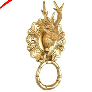 Aldaba de puerta de metal de diseño de lujo moderno manija de forma redonda para uso en hoteles - Product Image 2