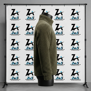Pull à col roulé en molleton vert olive pour homme, coupe classique, vêtements d'hiver décontractés, chaud, sans doublure, en tricot sherpa, sweat-shirts - Product Image 1