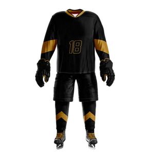 Uniforme de hockey sur glace personnalisé pour hommes, léger, 100% polyester, personnalisation du nom et du logo de l'équipe, vêtements de sport - Product Image 2