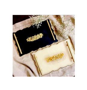 Plateau en résine époxy d'excellente qualité accessoires de cuisine et de table à domicile plateau en résine polie de taille personnalisée fait à la main - Product Image 5