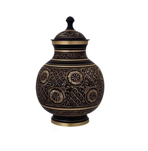 Urna metálica Premium de estilo europeo de calidad Superfina, contenedor de cenizas de recuerdo memorable, diseño Premium para restos humanos - Product Image 4