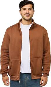 Veste en polaire pour homme de qualité supérieure, décontractée, zippée, légère, sweat-shirt athlétique, pull d'extérieur avec poches - Product Image 3