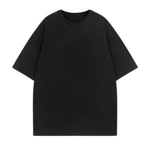 เสื้อยืดผ้าฝ้าย100% ใส่ได้ทั้งชายและหญิงเสื้อยืดสีน้ำตาลถักยูนิเซ็กซ์ทรงหลวมสะพายไหล่ทรงหลวมโอเวอร์ไซส์ทรงสั้นฮิปฮอป - Product Image 5