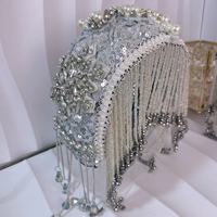 Magnifique bandeau à paillettes strass et franges