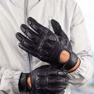 Guantes de Motociclismo de Carreras con Logotipo Personalizado 2024, Cuero Genuino, Protección UV, Ligeros, Transpirables, de Seguridad, para Ciclismo al Aire Libre - Product Image 1