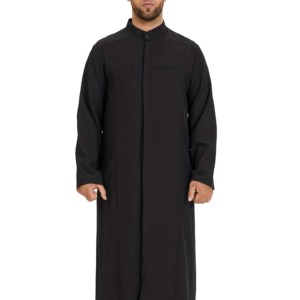 Hot Selling Long Sleeve <b>Islamic</b> Clothing Men Plus Size Saudi Arabian Daffah Dubai Thobe Zipper Autumn Breathable Washed High - Product Image 3